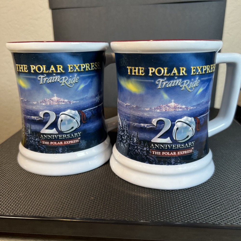 Polar Express Believe 20th Anniversary Train Ride Mug Set of 2