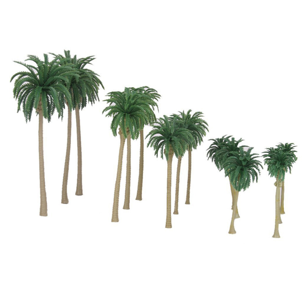 15 Mini Coconut Palm Trees for Sandbox Decor and Kids Play