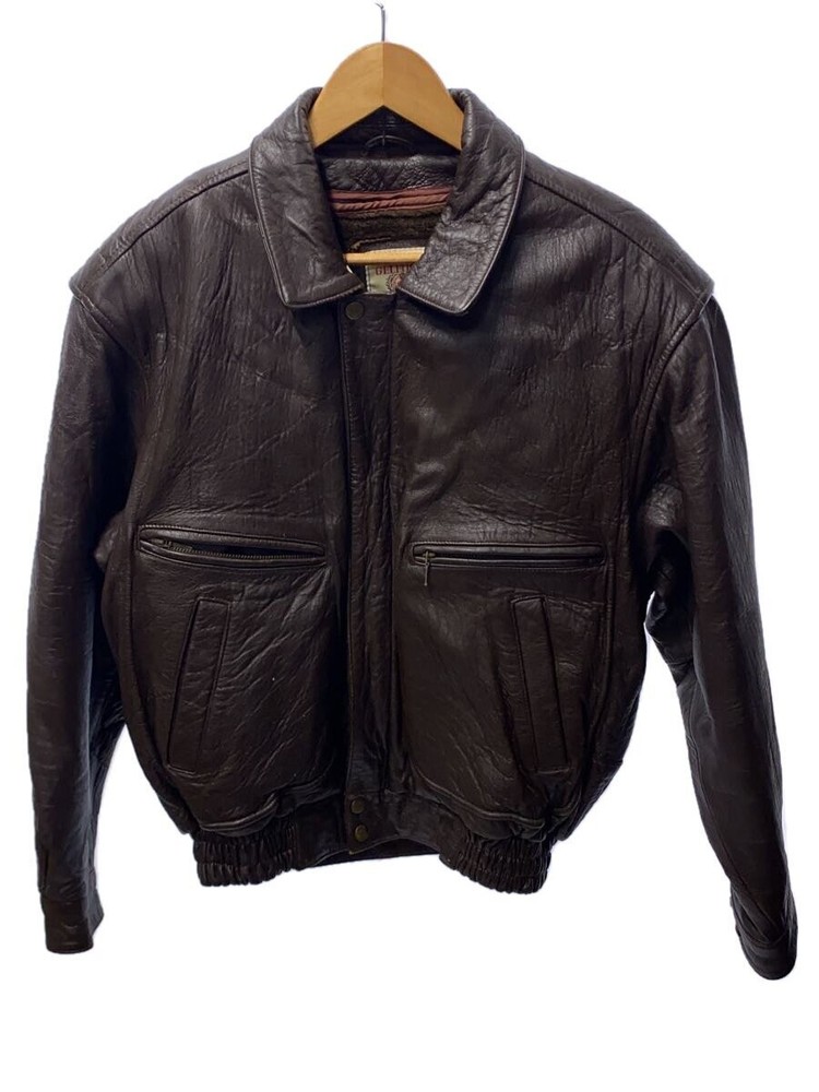 Men's Brown Leather Blouson Jacket - Stylish & Durable