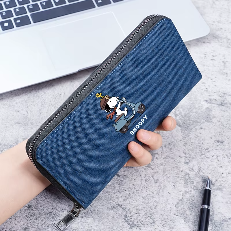Snoopy Men's Wallet – Trendy Anime Nylon Card & Coin Purse