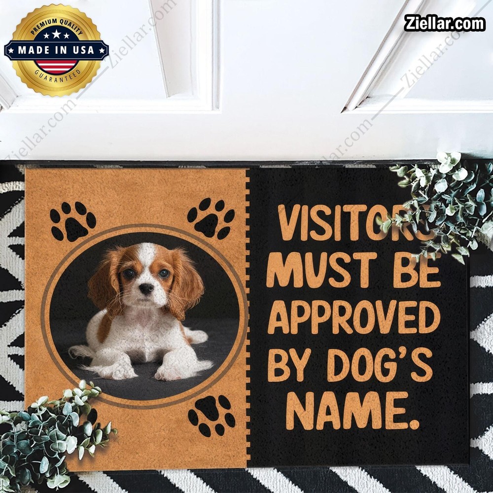 Personalized Dog Approval Doormat with Custom Text, Unique Home Entry Rug