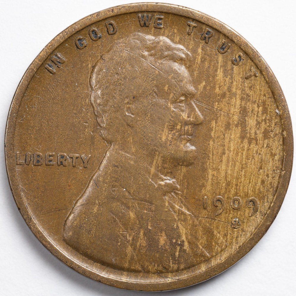 1909-S Lincoln Wheat Penny Very Fine (VF) Details