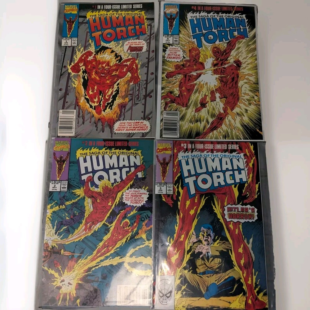 The Saga of the Original Human Torch (Marvel, 1990) #1 - 4 Complete Mini-series