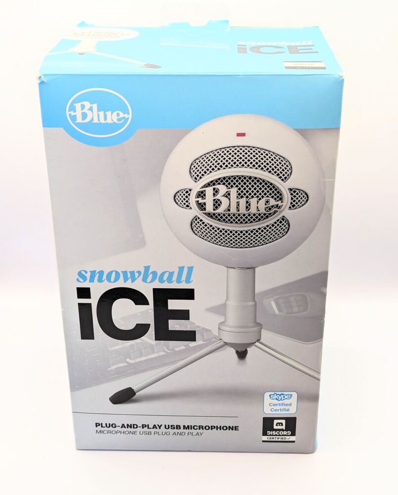 Blue Snowball iCE USB Microphone For PC Gaming, Recording, Streaming, Podcasting