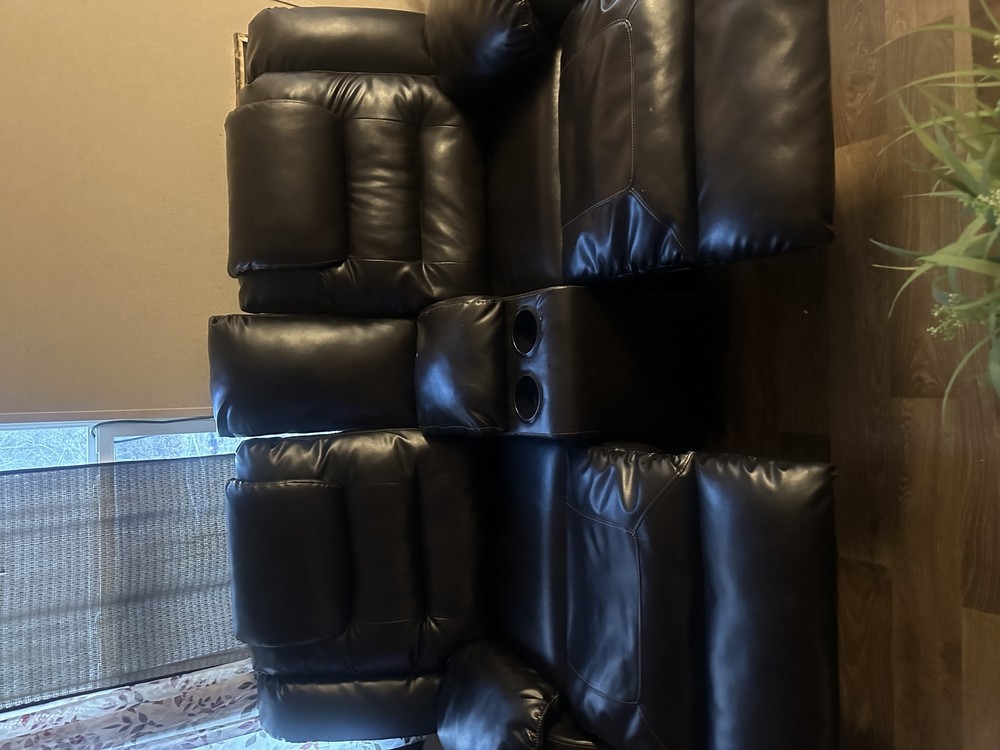 Elegant brown leather sofa sets for living and dining rooms  