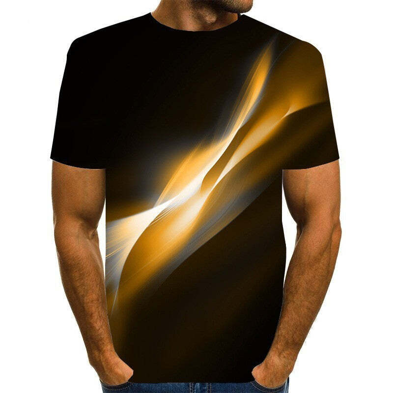 Digital Printed Men's T-Shirt Men Casual T-shirt
