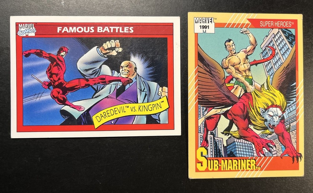 2 1990-91 Marvel Cards 