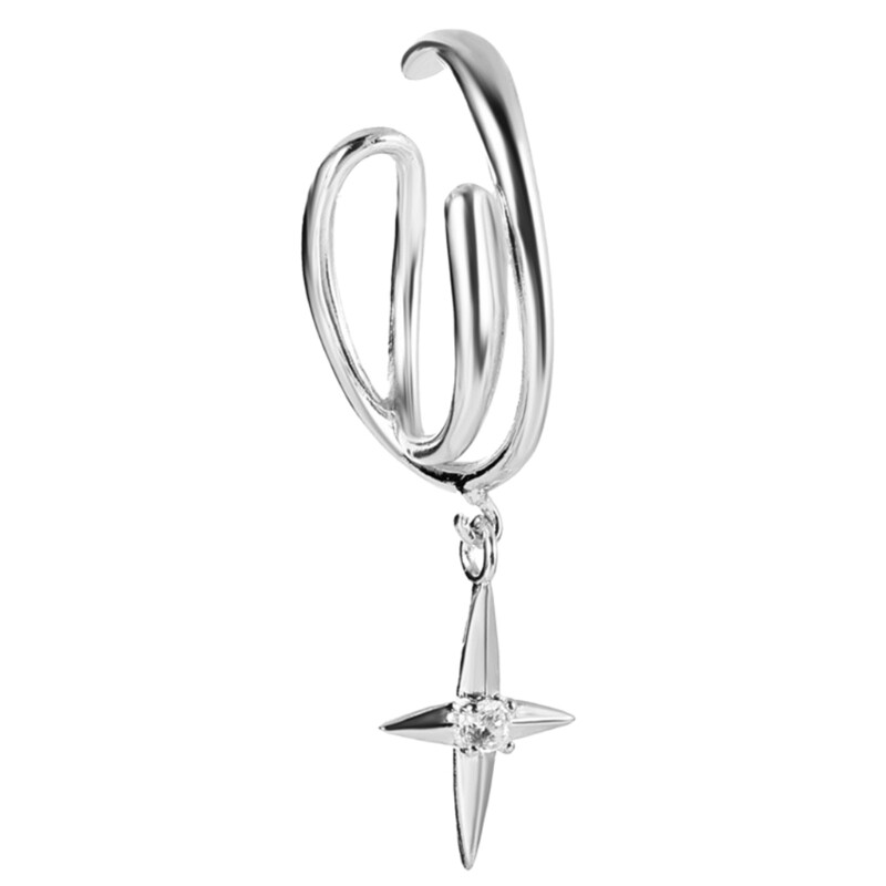 Star Pendant Dangle Earring Ear Cuffs Charm Jewelry Women Girls