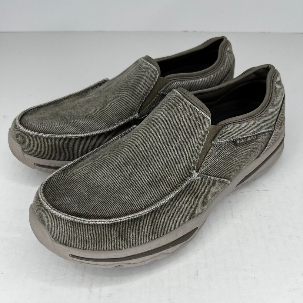 Skechers Mens Relaxed Fit Air Cooled Creston Gray Slip On Size 10 Loafer Shoes
