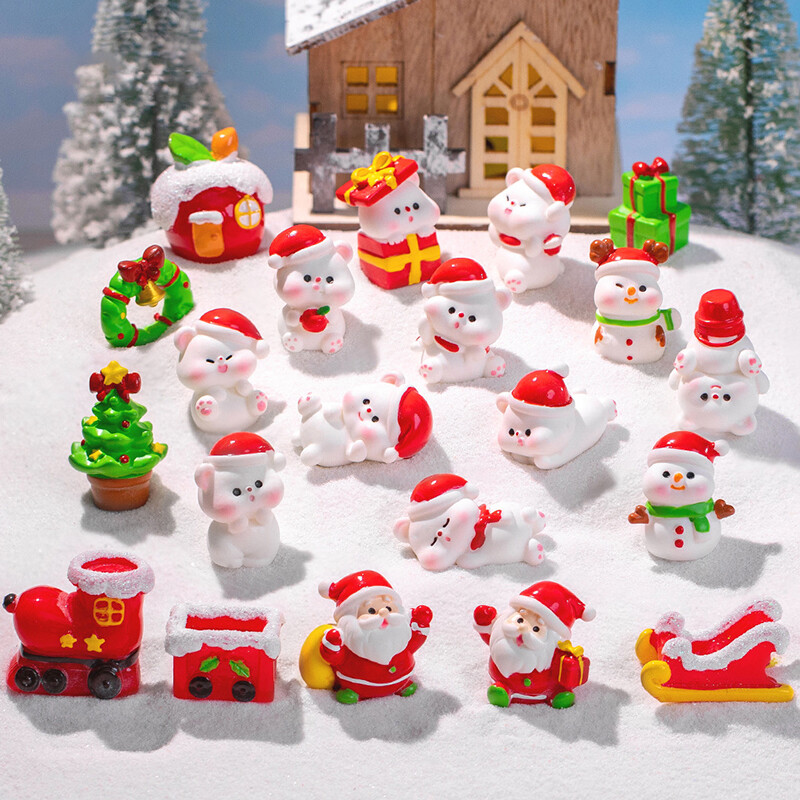 Santa Claus Snowman Decoration Micro Landscape Christmas Decorations Home