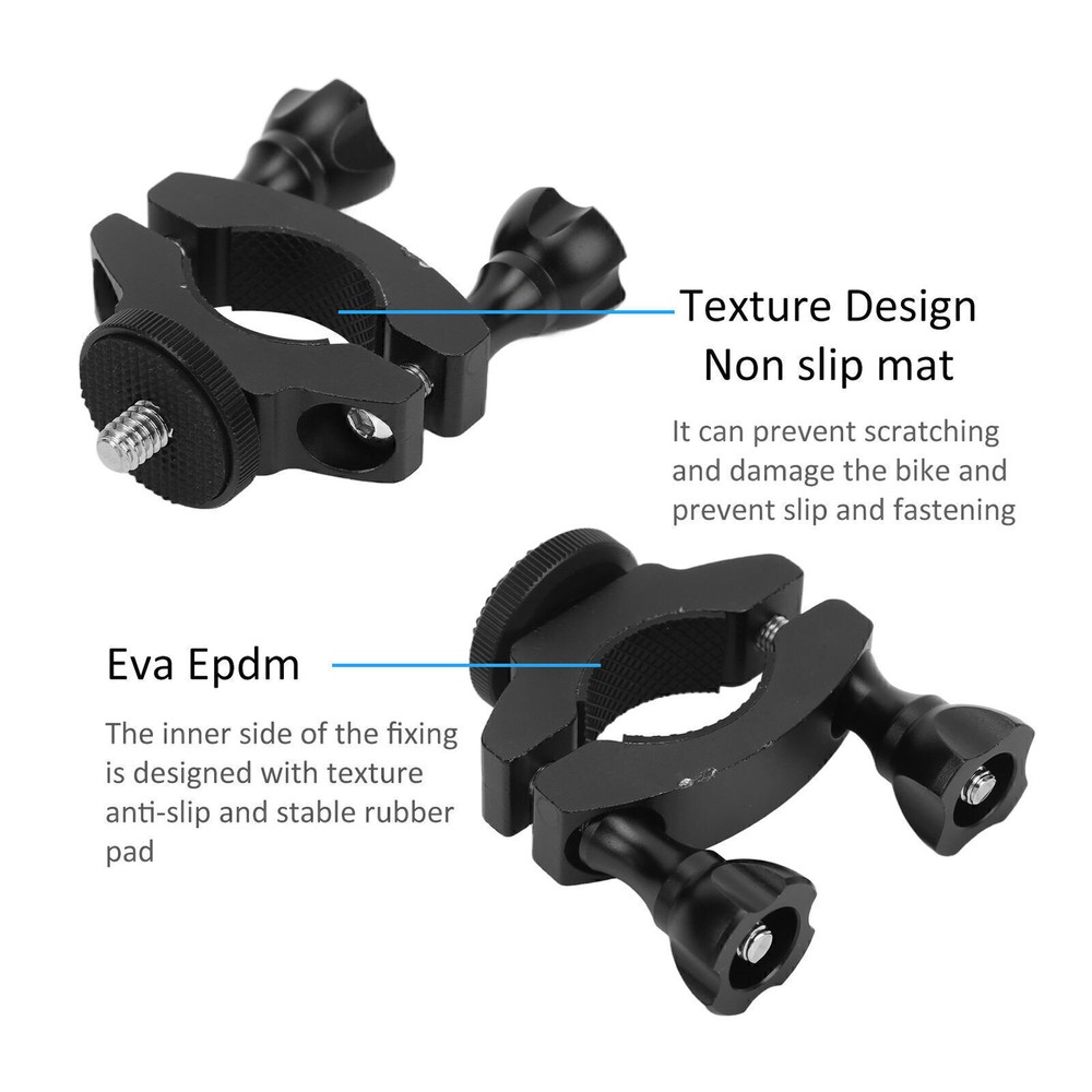 Bicycle Camera Clip 1/4 in Motorcycle Tripod Clamp Holder for Bicycle Motorbike