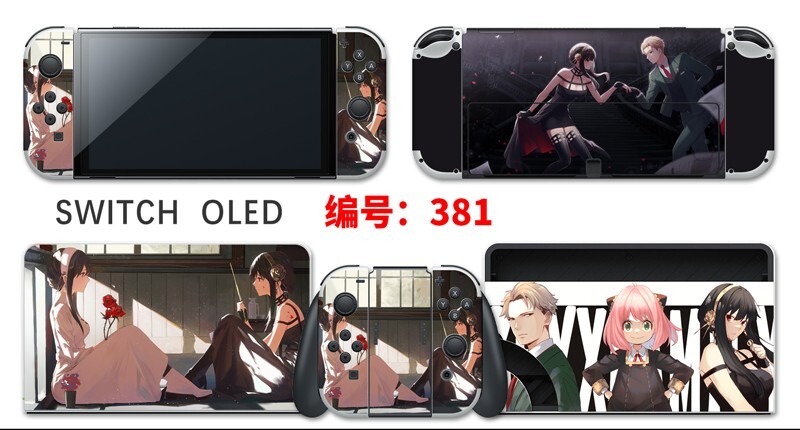 Vinyl Decal Skin Sticker Protector for Nintendo Switch OLED Anime Girl #381