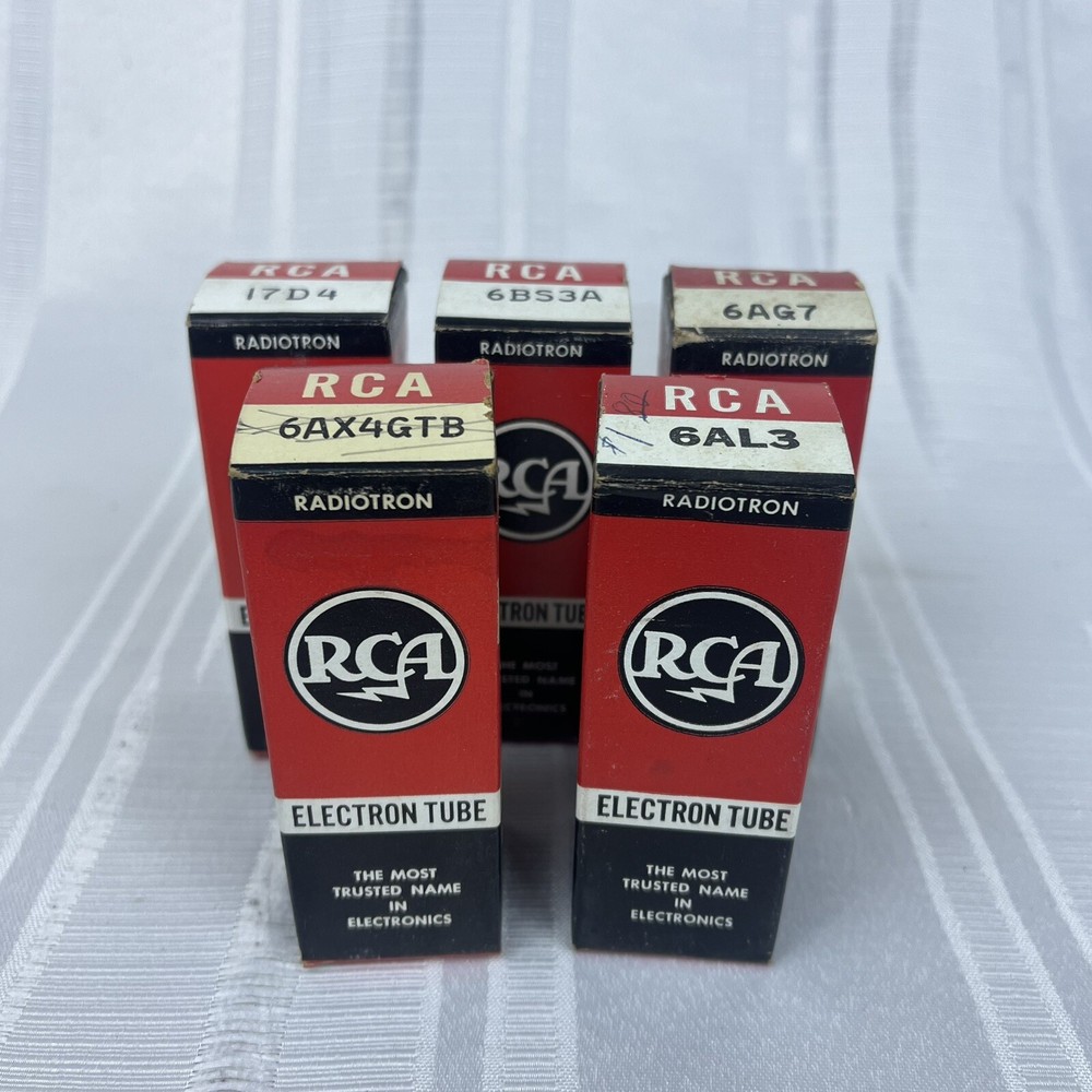 Lot Of 5 RCA Electron Tubes Radiotron Vacuum Radio Audio Tube - Untested
