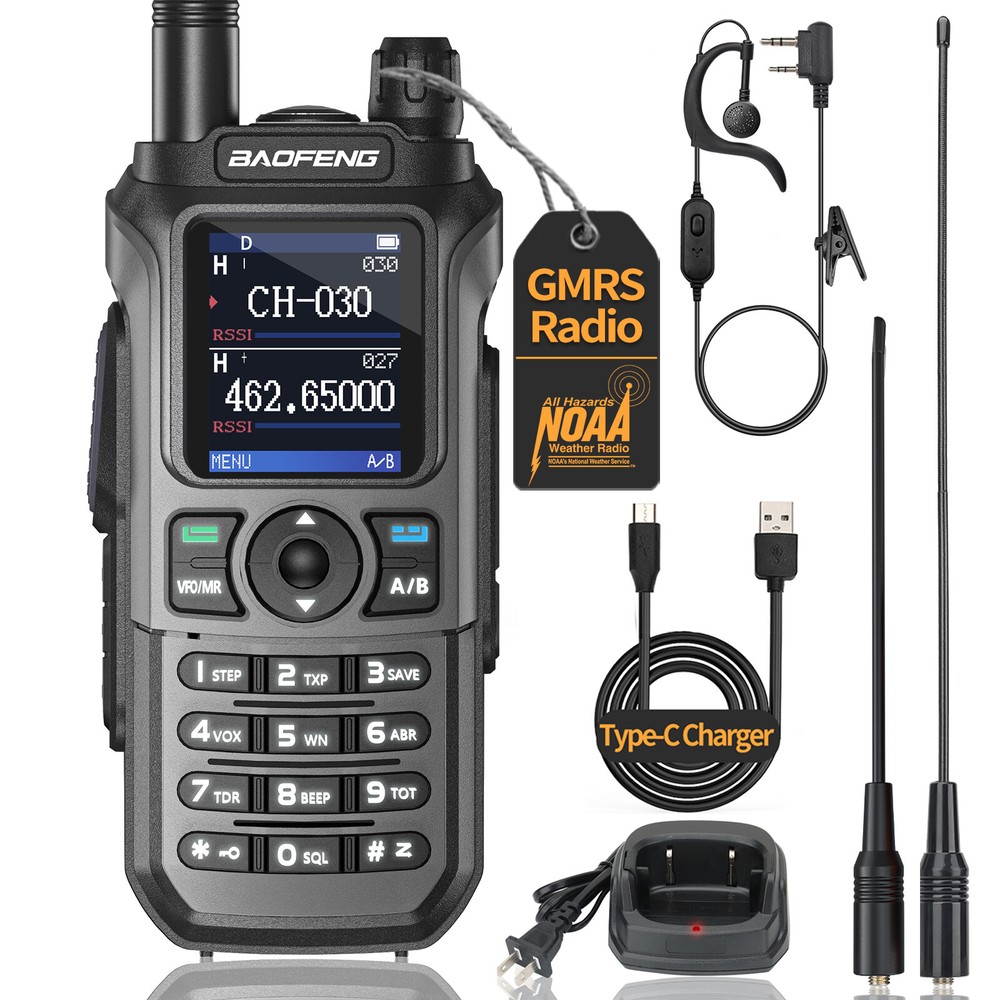 BaoFeng GM21 GMRS Rechargeable Ham Radio Walkie Talkies Long Range Transceiver