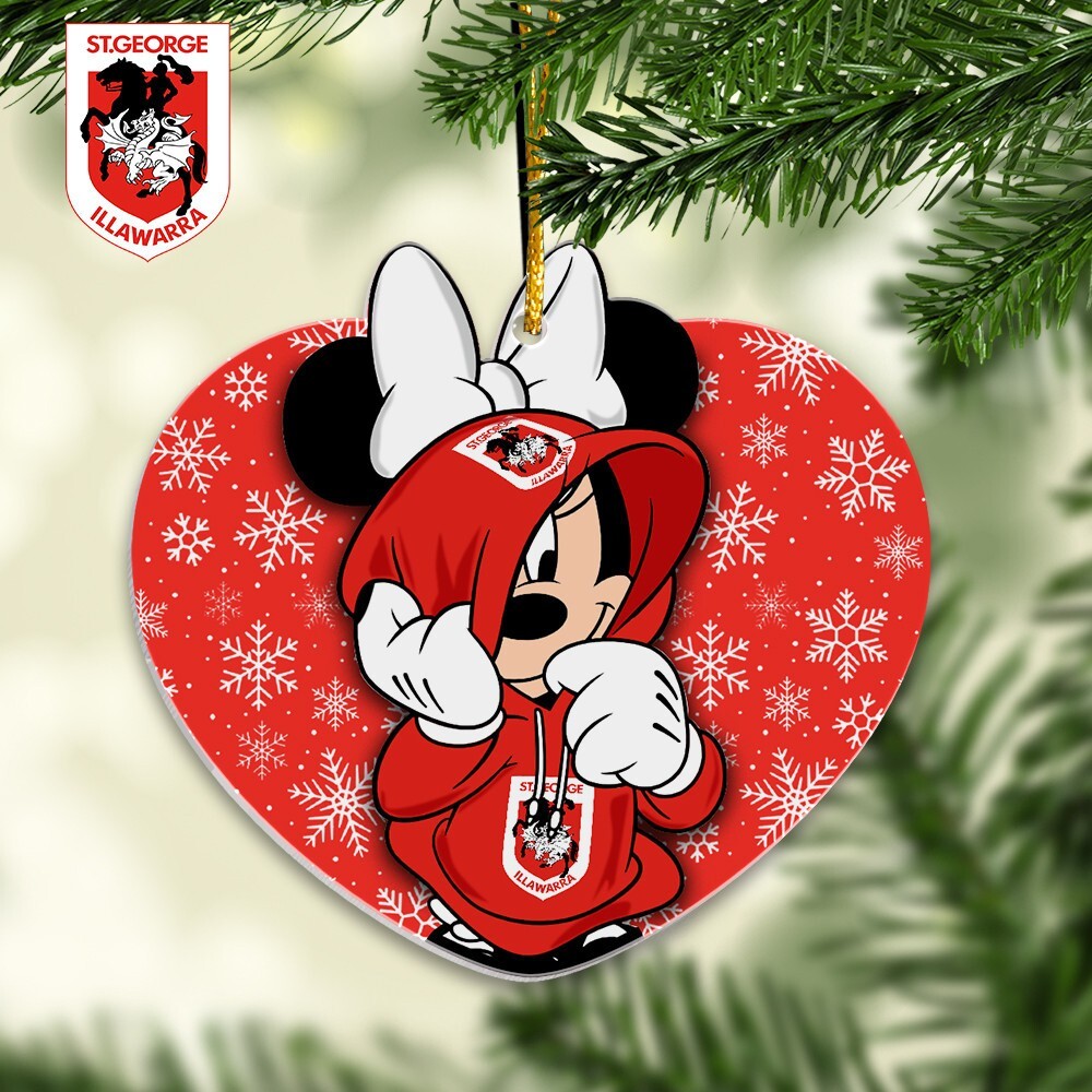 Illawarra Team Dragons Christmas Mouse Ornament Gifts For Fans