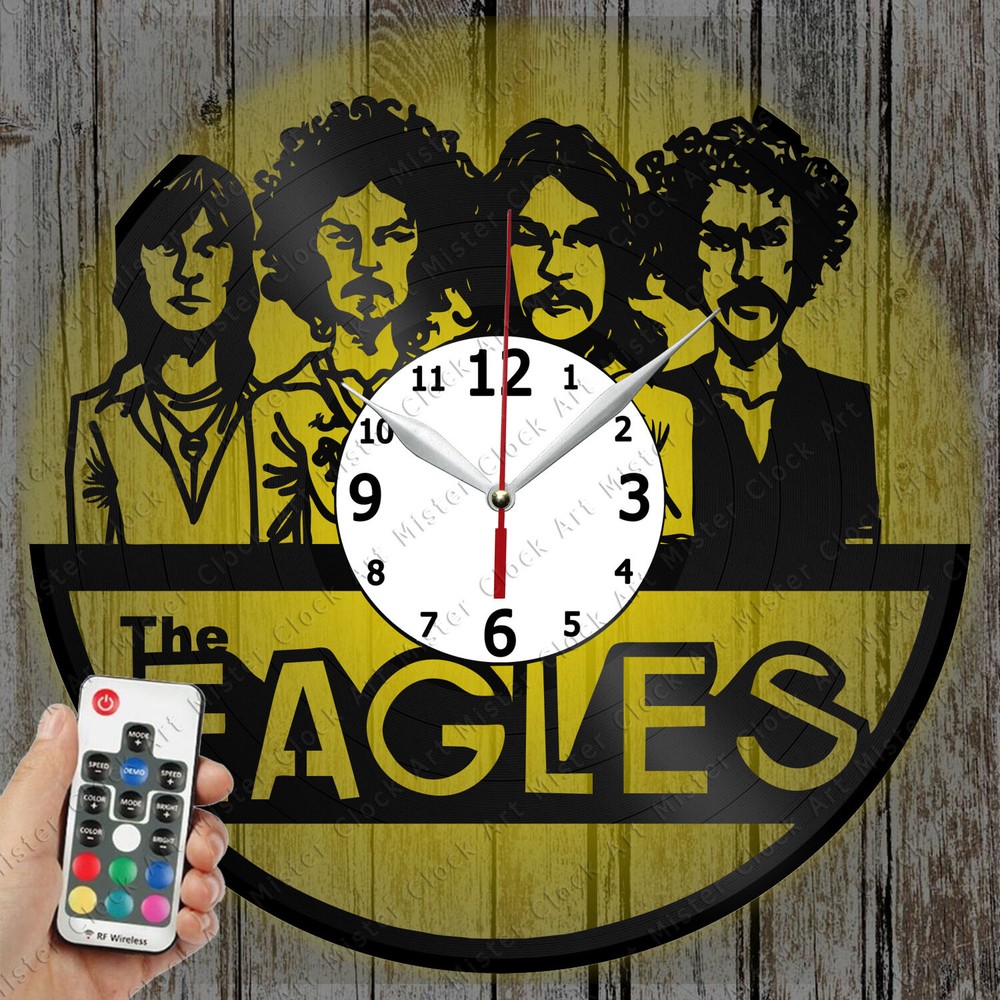 LED Clock The Eagles Record Clock Art Decor Original Gift 6774