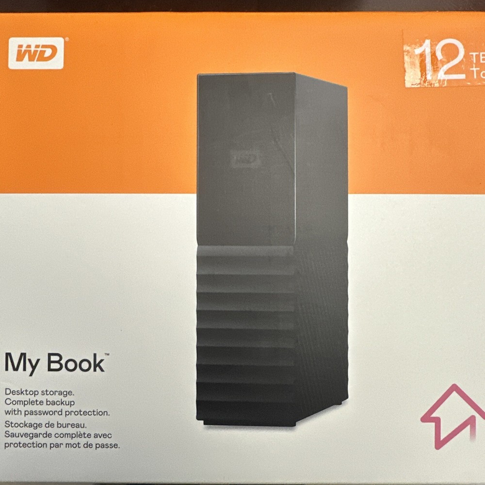 Used Western Digital WDBBGB0120HBK-NESN  12 TB, 5.25 inch Hard Drive My Book