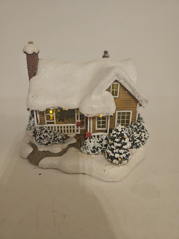 Thomas Kinkade Light Up Christmas Village Childhood Home Holiday Decor  