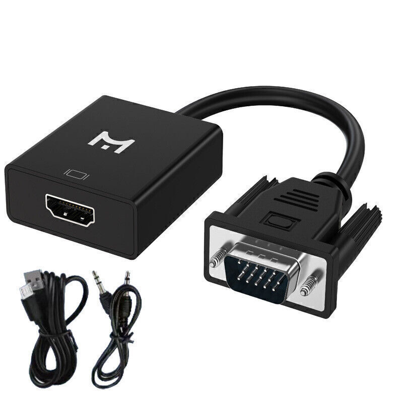 VGA Male to HDMI Female 1080P HD Video Audio Converter Adapter