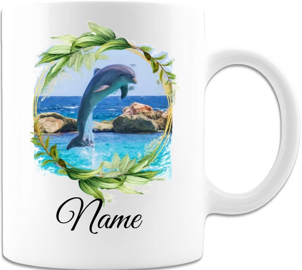 Personalized Dolphin Mug for Orca and Coffee Lovers - Unique Gift Idea