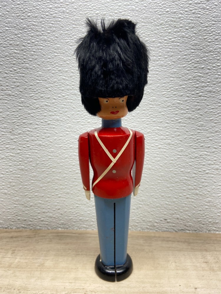 Vtg Danish Royal Gard Wooden Toy Soldier 9