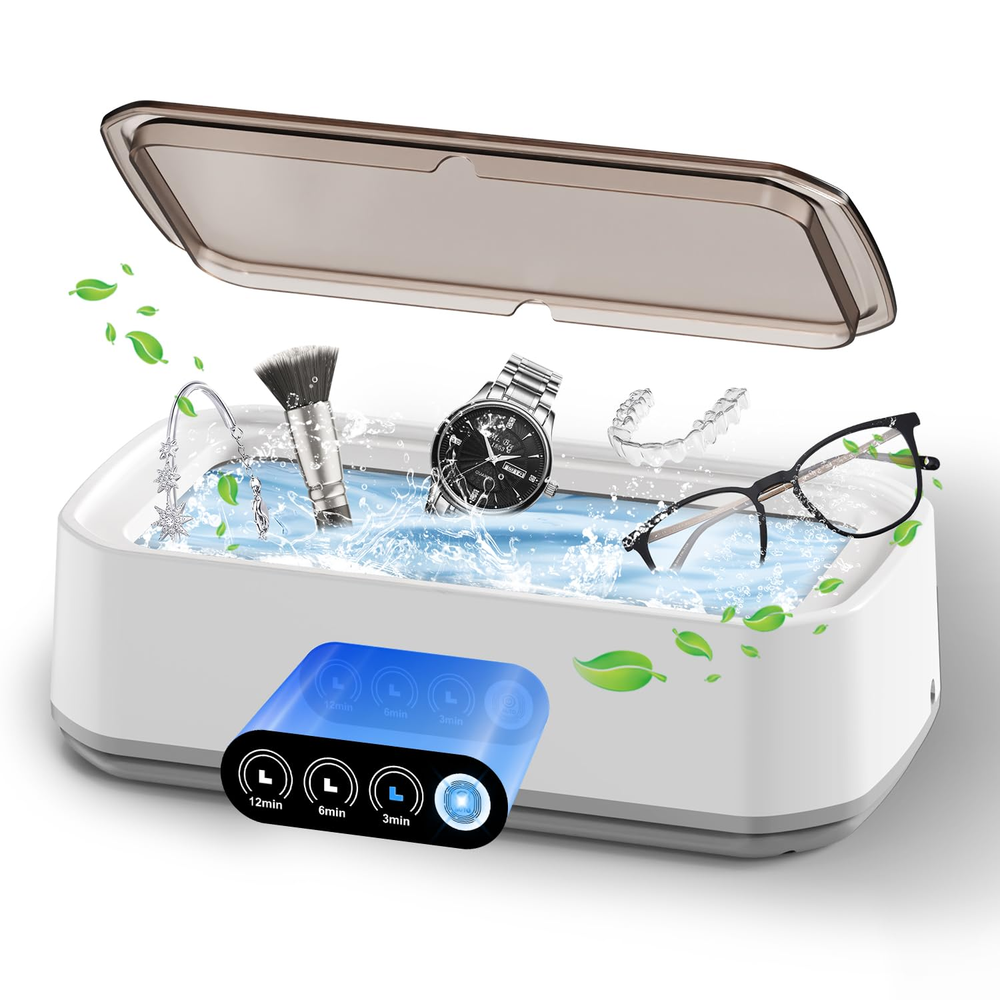 50KHz Ultrasonic Jewelry Cleaner with Digital Timer & 3 Modes