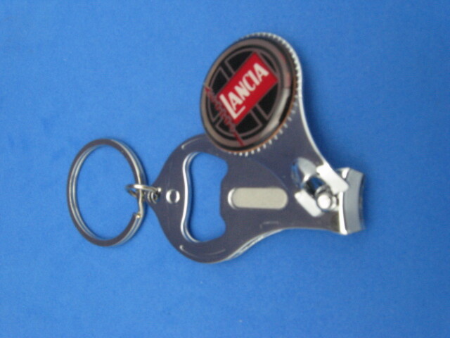Lancia Logo Key Ring with Nail Clipper and Bottle Opener #123