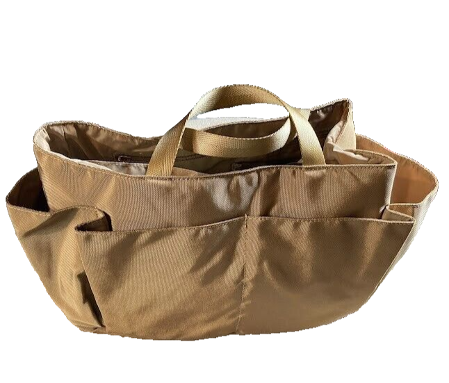 Lily Jade Diaper Bag Organizer Insert Tan 6 outside pockets and 6 inside NEW