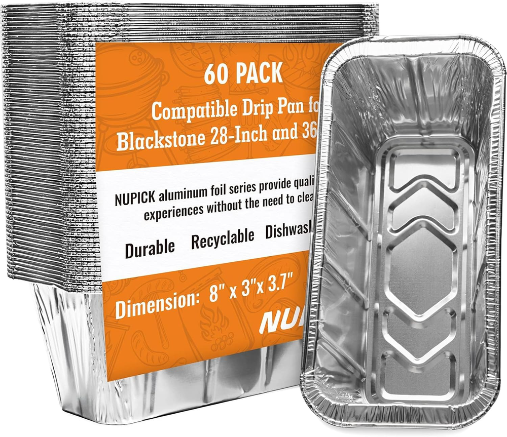 NUPICK 60-Pack Blackstone Griddle Grease Cup Liners 5017 for Easy Cleanup