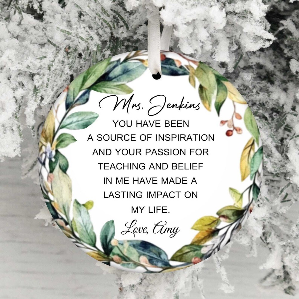 Teacher Appreciation Ornament Png Personalized School Teacher Keepsake Gift