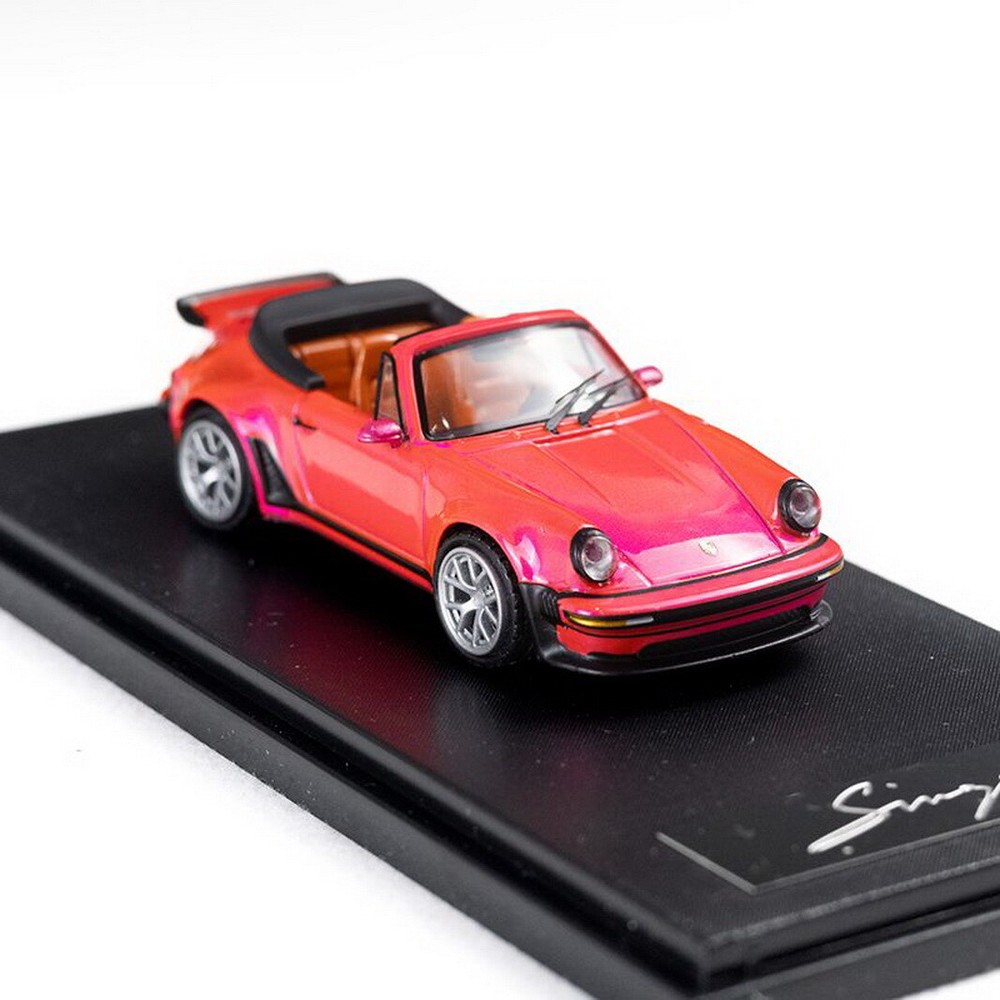 RM 1/64 Scale Porsche 930 Singer Turbo Study Cabriolet Red Diecast Car Model