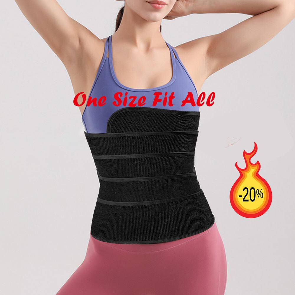 Slimming Waist Trainer Belt Free Size Tummy Wrap Resistance Band