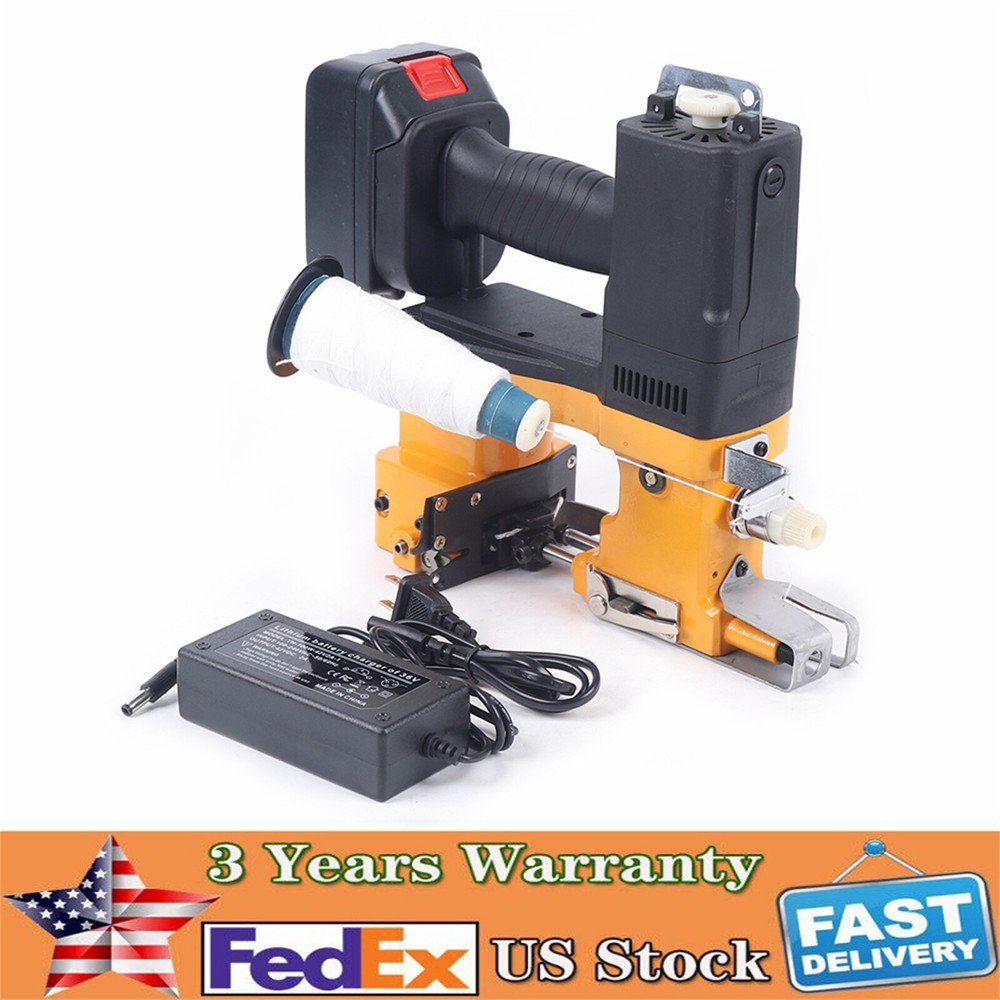 Portable Electric Bag Stitching Closer Wireless Sack Seal Sewing Machine Kit New