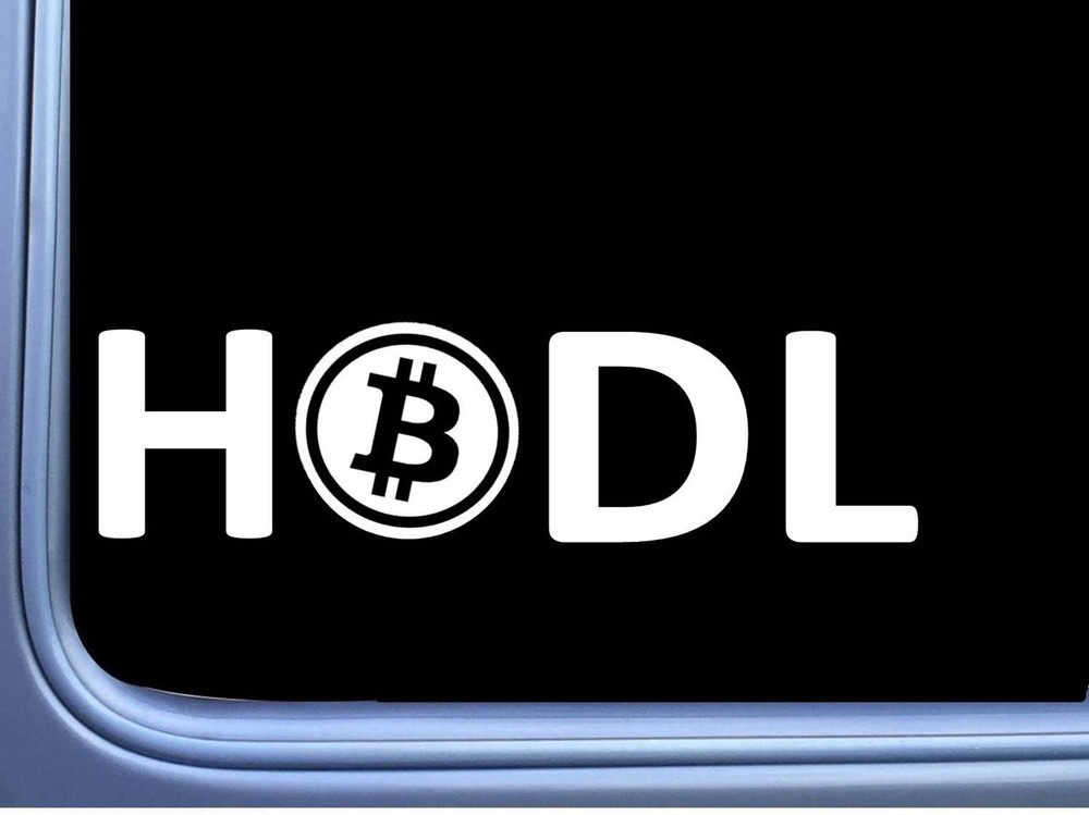 BTC Hodl L690 8 inch Sticker hold cryptocurrency decal-image