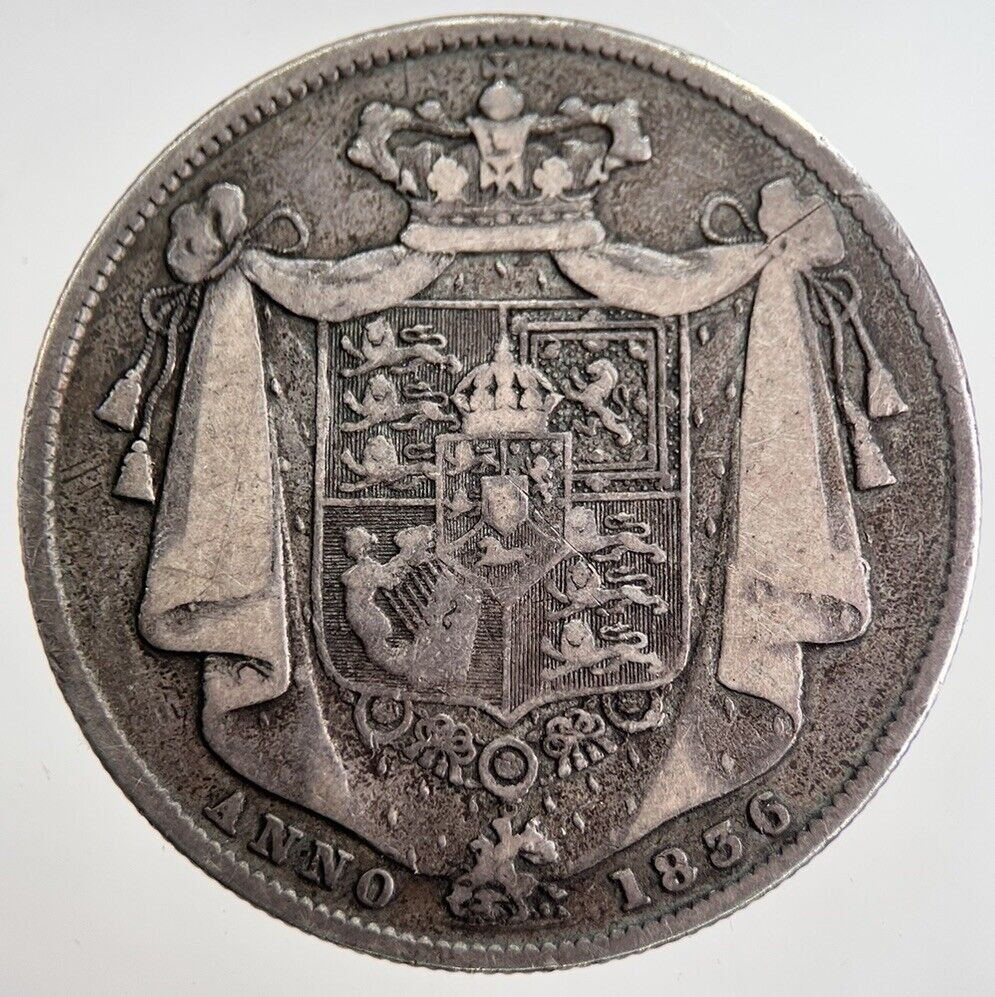 1836 William IV Half Crown Silver Coin | Fine Collectable Grade a8595