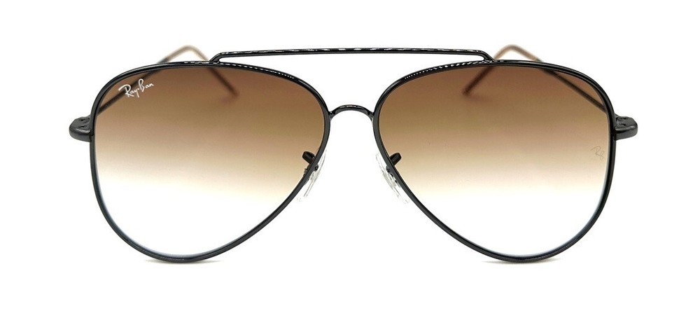 Ray Ban Aviator Reverse Gunmetal Black/Brown Sunglasses 0RB0101S 004/CB 59MM