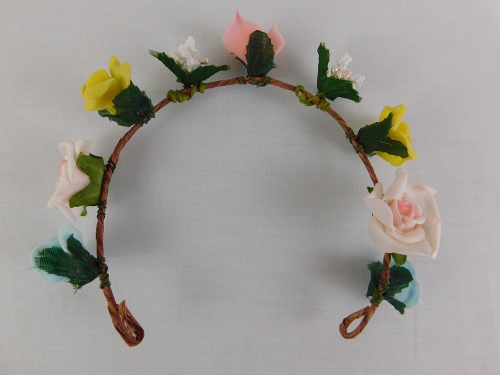 Fairy Flower Headband Tiara Multicolour Rose - Natural Handmade Hair Accessory