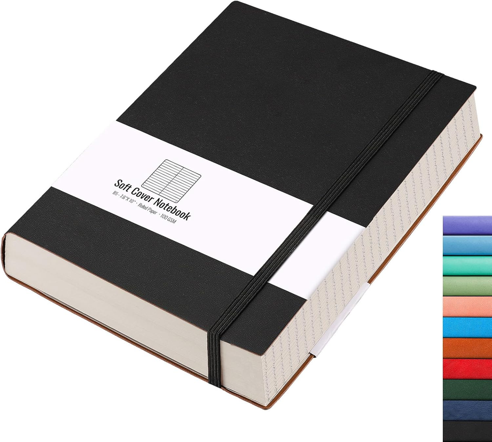 Lined Journal Notebook with 320 Numbered Pages - Thick B5 Notebook for Men