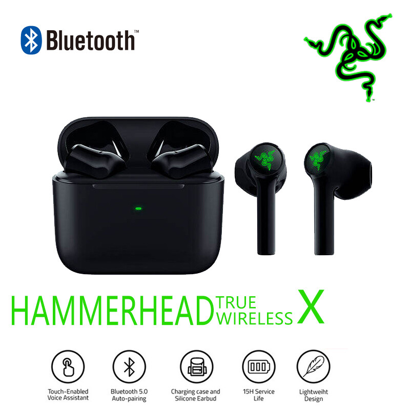 Razer Hammerhead True Wireless X Bluetooth 5.2 Gaming Mode In-Ear Earbuds