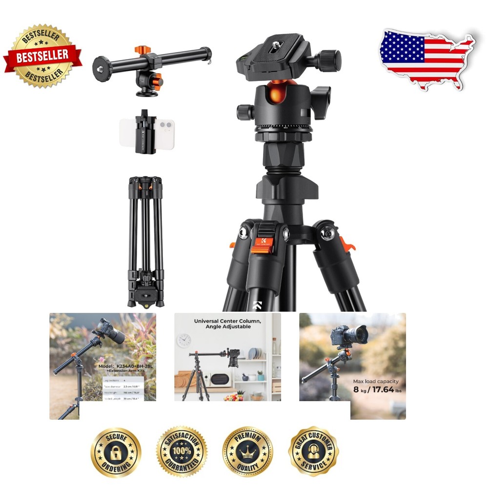 Versatile DSLR Tripod with Rotatable Center Column for Stunning Panorama Shots