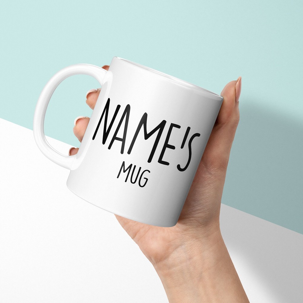 Personalised Mug Name's Mug Choose Your Colour Custom Mug & Coaster