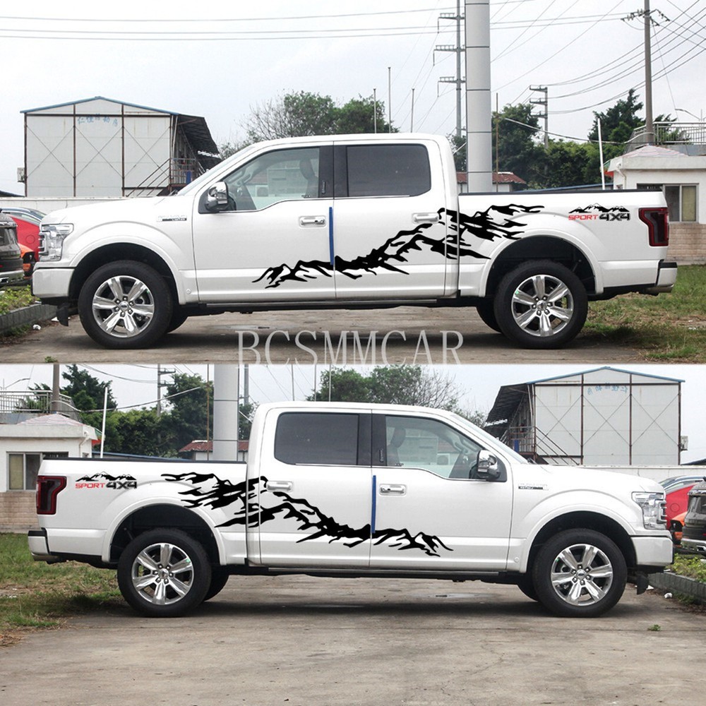 Car Body Side Door Window Vinyl Decorative Stickers Pickup Decals