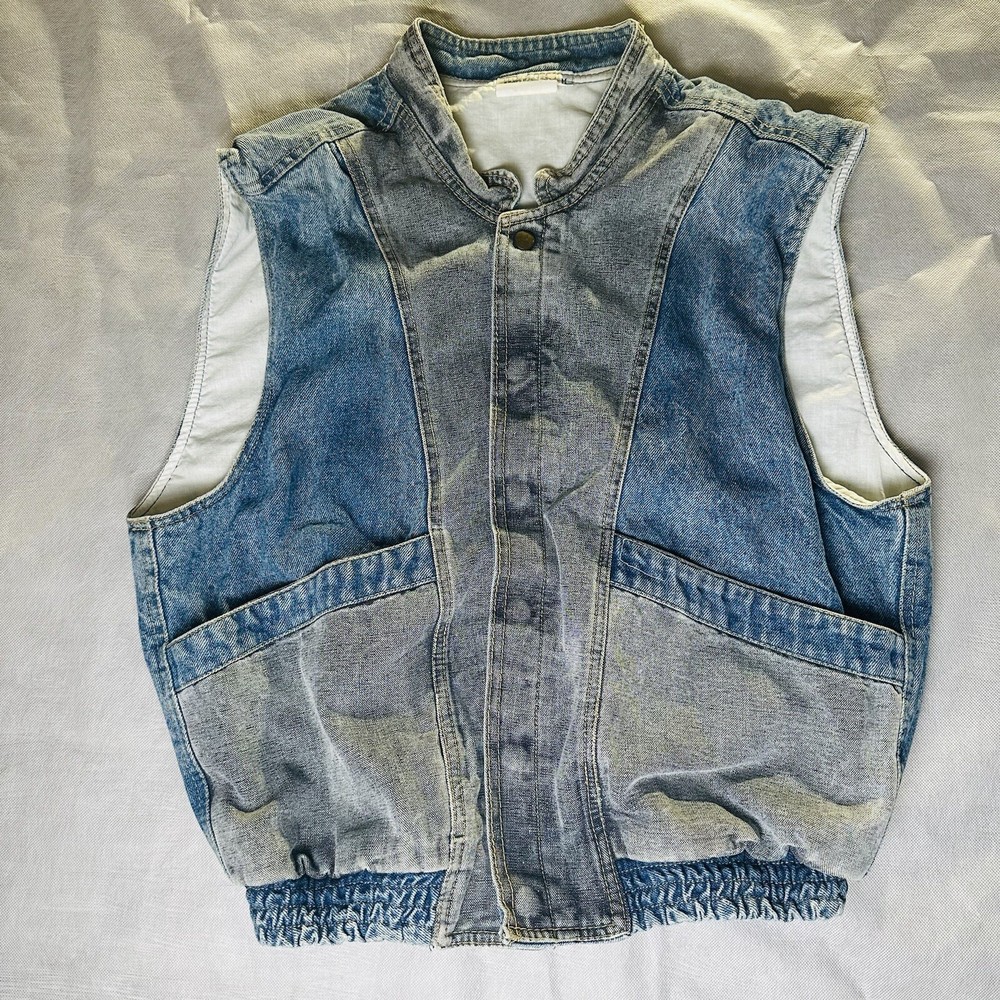 Guess  Denim Jacket Vest  80s Vtg Vintage Men’s Size Medium Retro Y2K