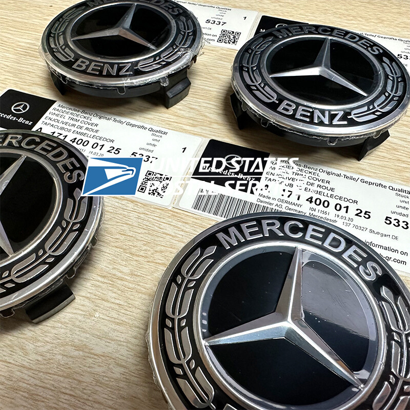 Mercedes A-Class W171 Black Wreath Wheel Hub Caps 4-Piece Set
