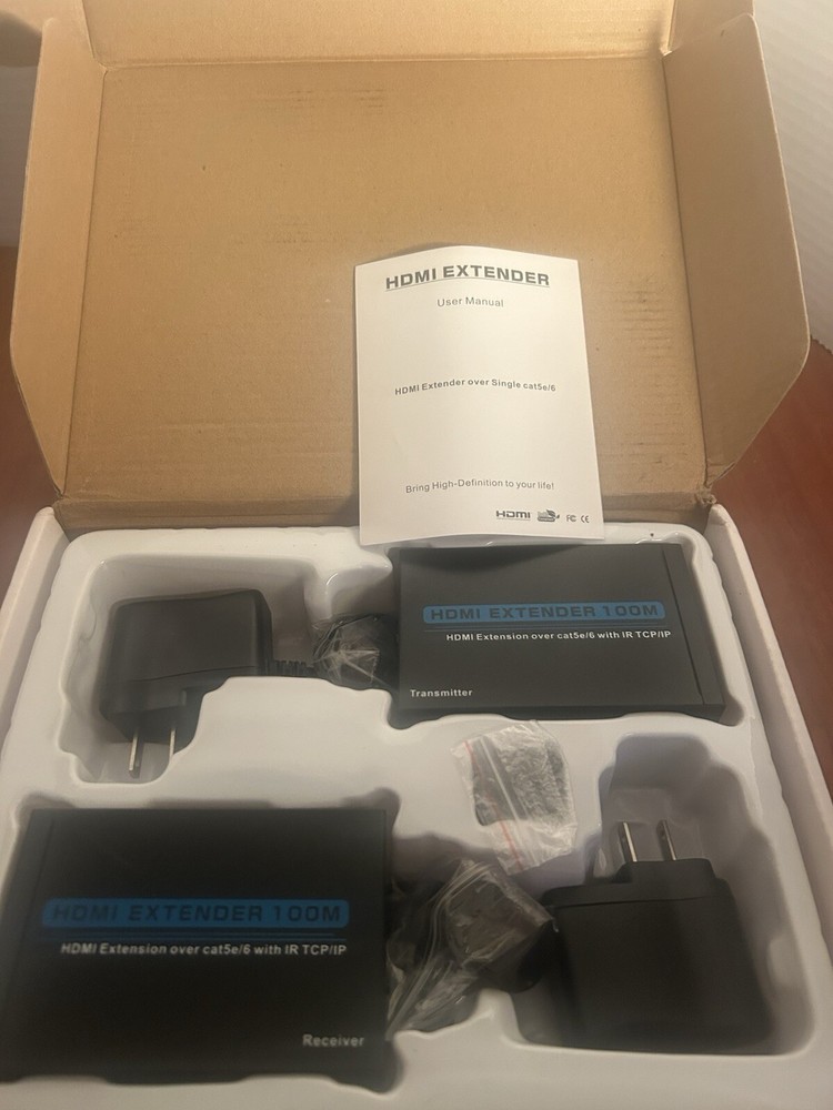 HDMI EXTENDER 60M Transmitter (2) and Receiver