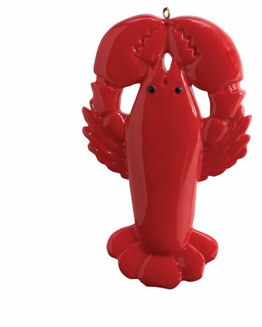 Custom Engraved Lobster Christmas Tree Decoration  -image