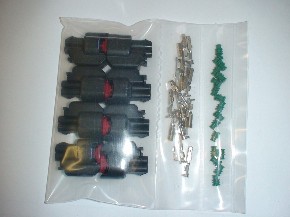 8 new UScar EV6 EV14 fuel injector replacement connector pigtail clips / pins