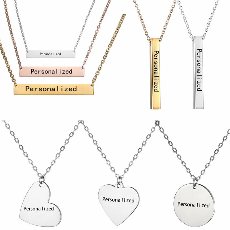 Custom Engraved Name Necklace - Stainless Steel Personalized Pendant Gift-image