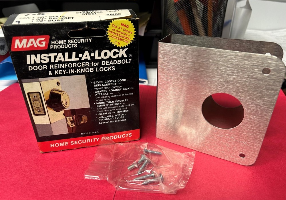 MAG Install-A-Lock Deadbolt Reinforcer for Enhanced Door Security 7-S
