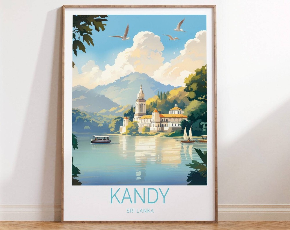 Kandy Sri Lanka Travel Poster Kandy Sri Lanka Travel Illustrations Traveler